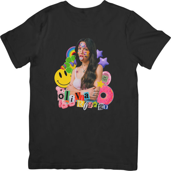 Olivia Rodrigo 3 Music Unisex Fit for Men & Women Quality Cotton T-Shirt Black