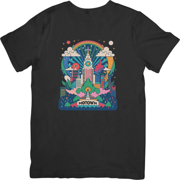 Motown/Soul 3 Music Unisex Fit for Men & Women Quality Cotton T-Shirt Black