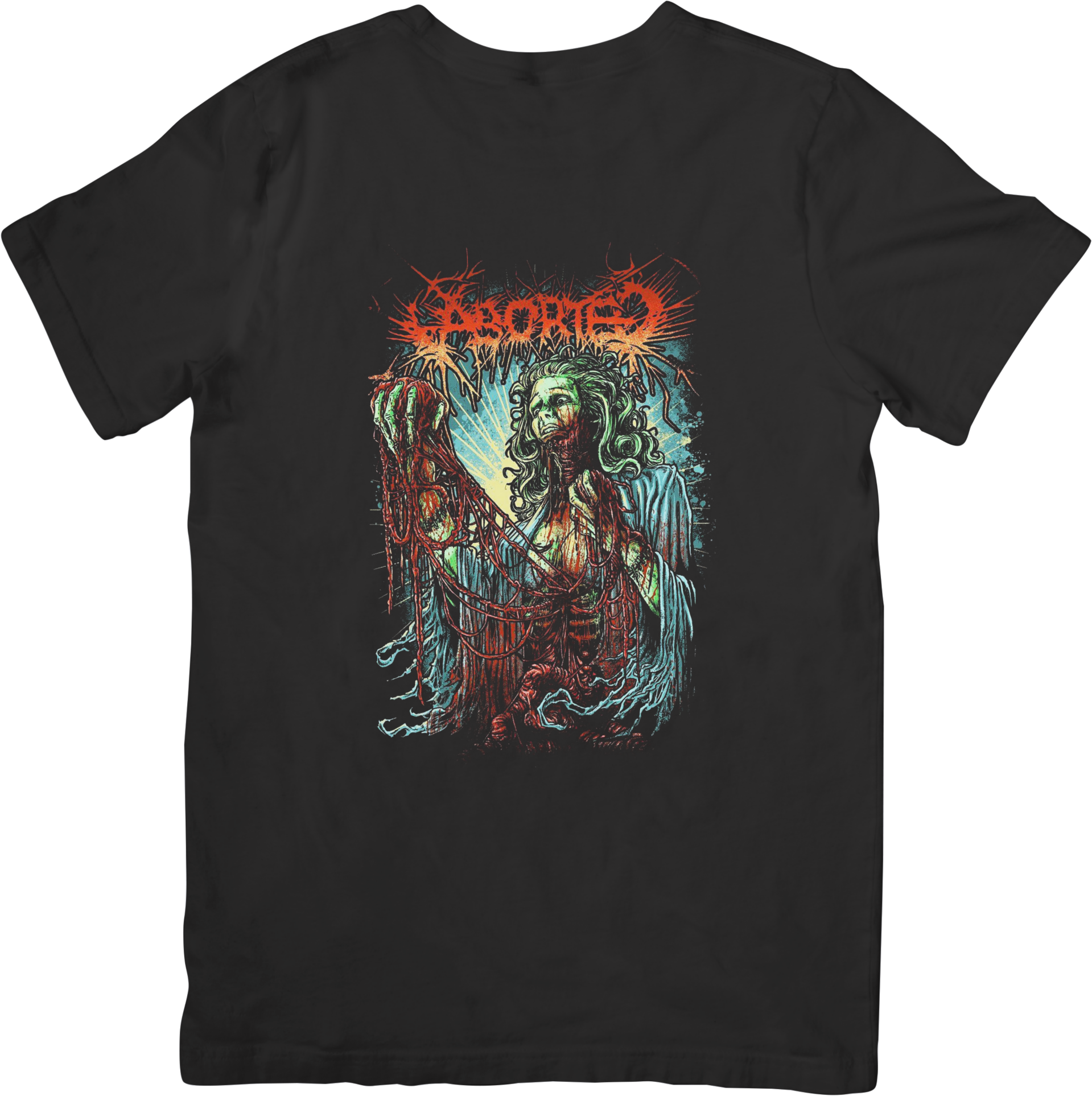 Aborted 3 Music Unisex Fit for Men & Women Quality Cotton T-Shirt Black