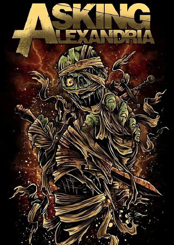 Asking Alexandria 3 Music Print  Concert Wall Art Memorabilia gift A5,A4,A3