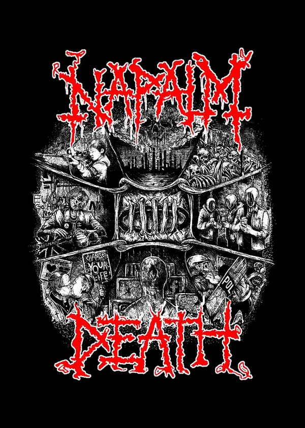 Napalm Death 3 Music Print  Concert Wall Art Memorabilia gift A5,A4,A3
