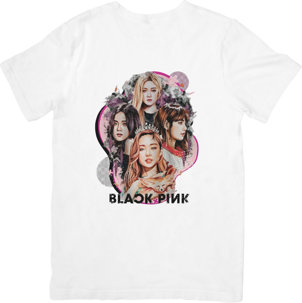 Black Pink 3 Music Unisex Fit for Men & Women Quality Cotton T-Shirt Black