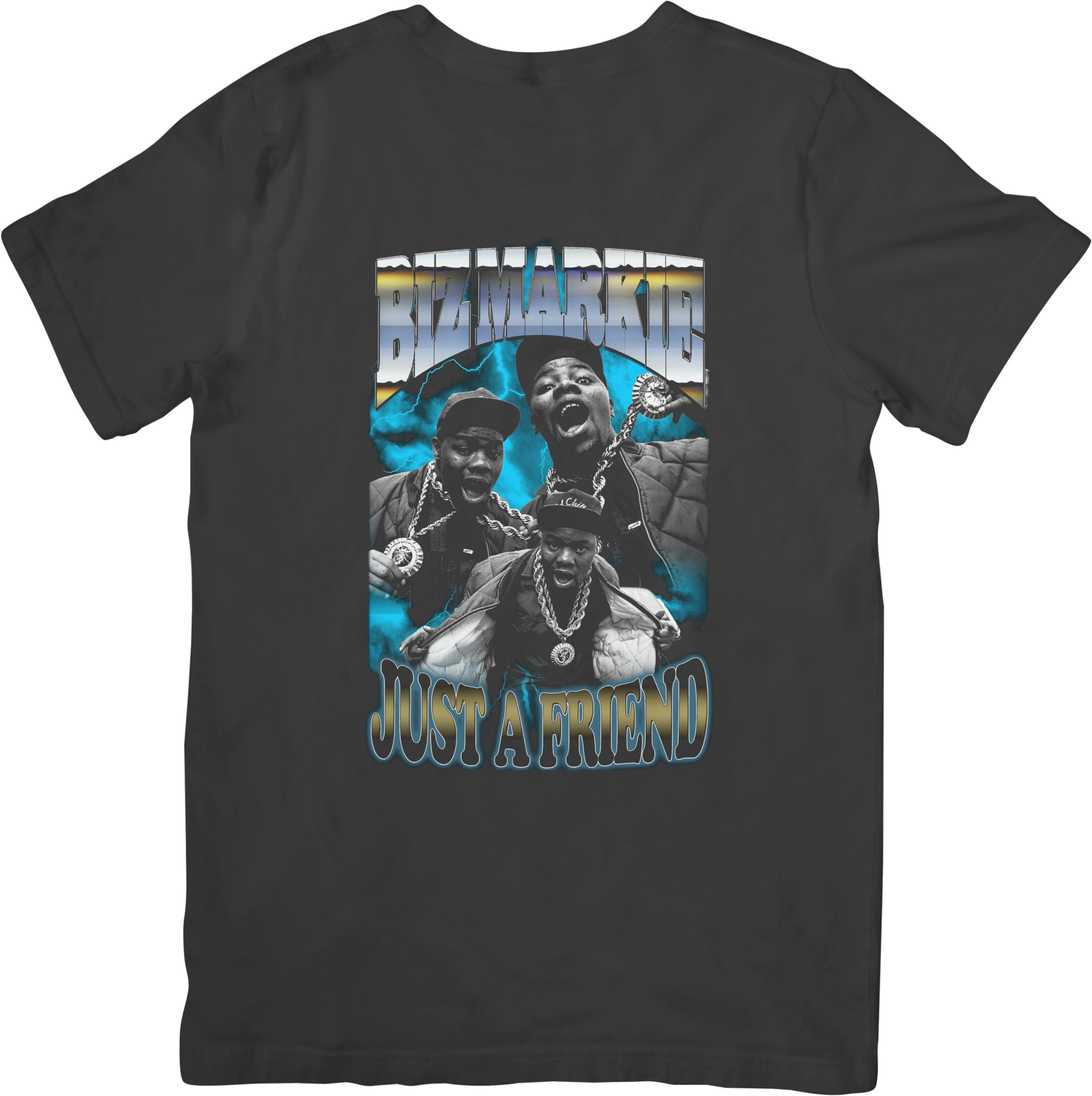 Biz Markie 1 Rappers Music Unisex Fit for Men & Women Quality Cotton T-Shirt Black