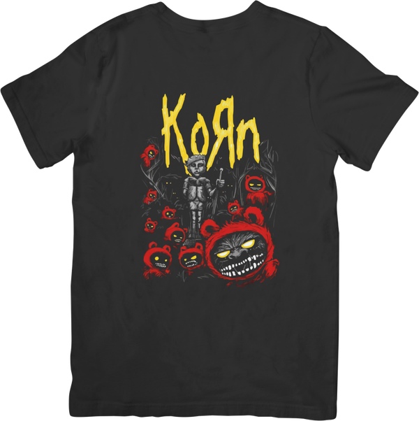 Korn Music Unisex Fit for Men & Women Quality Cotton T-Shirt Black