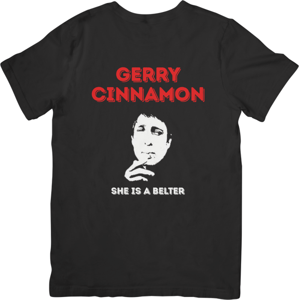 Gerry Cinnamon Music Unisex Fit for Men & Women Quality Cotton T-Shirt Black