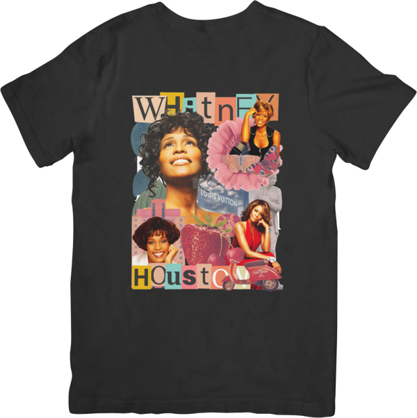 Whitney Houston 1 Music Unisex Fit for Men & Women Quality Cotton T-Shirt Black