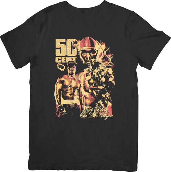 50 Cent Music Unisex Fit for Men & Women Quality Cotton T-Shirt Black