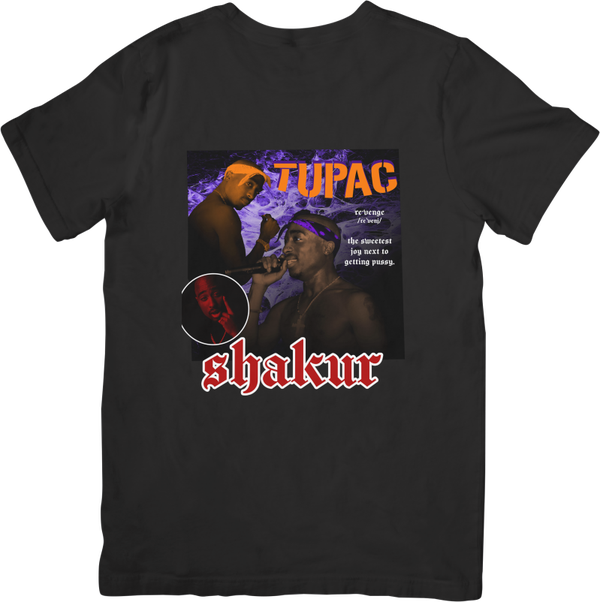 Tu Pac  Rappers Music Fit for Men & Women Quality Cotton T-Shirt Black