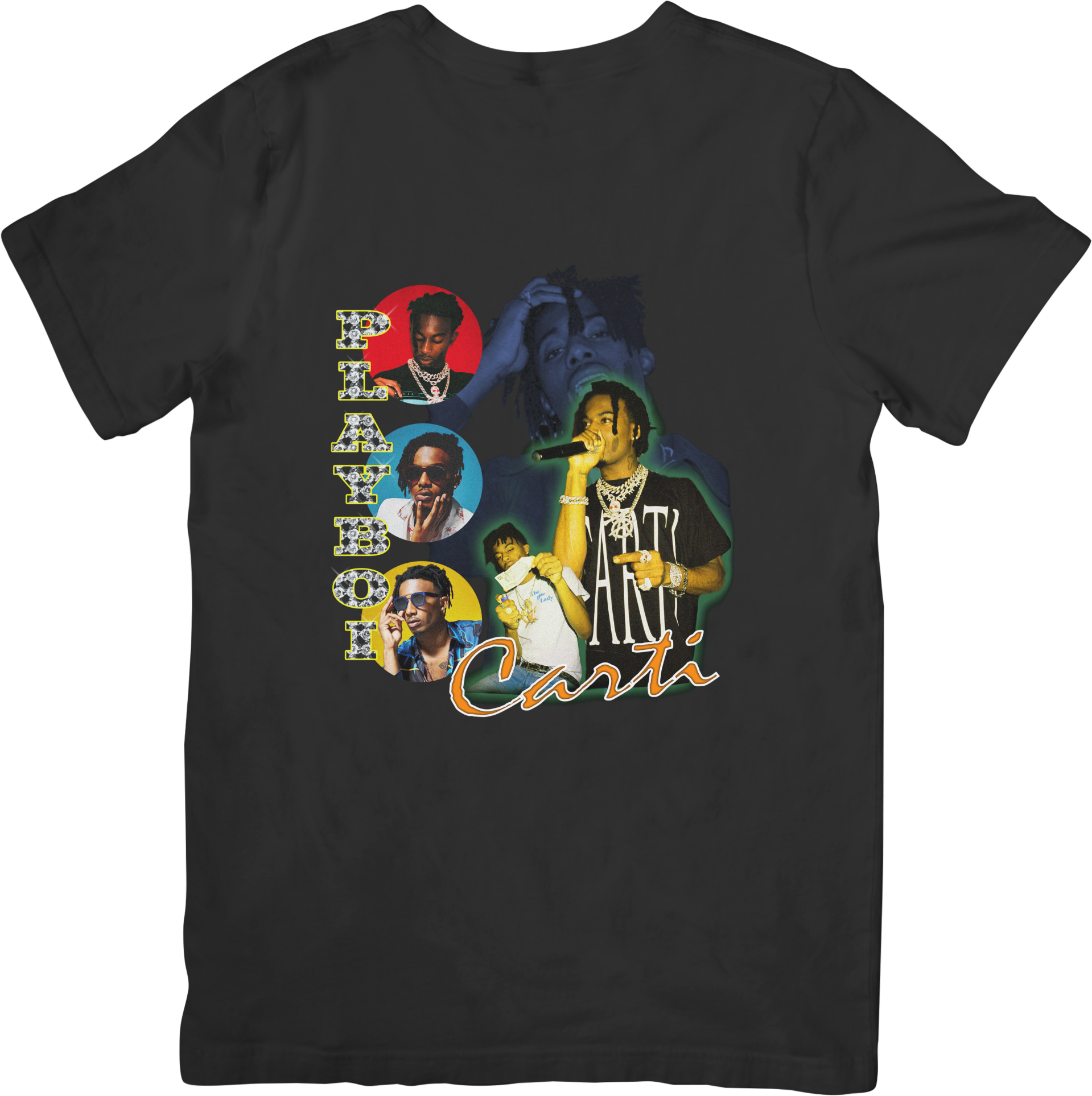 Playbo Carti 1 Rappers Music Fit for Men & Women Quality Cotton T-Shirt Black