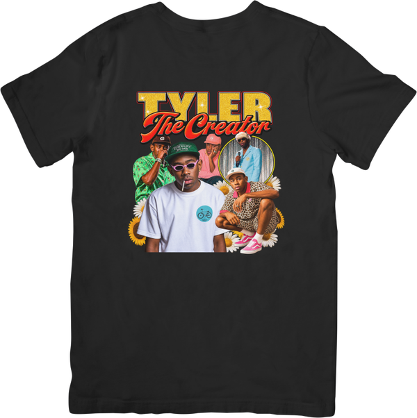 Tyler the Creator 4 Music Fit for Men & Women Quality Cotton T-Shirt Black