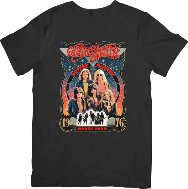 Aerosmith 4  Music Unisex Fit for Men & Women Quality Cotton T-Shirt Black