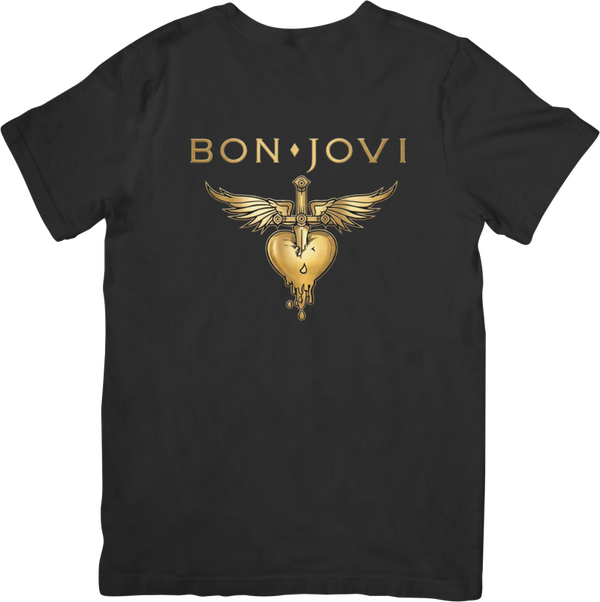 Bon Jovi 4 Music Unisex Fit for Men & Women Quality Cotton T-Shirt Black