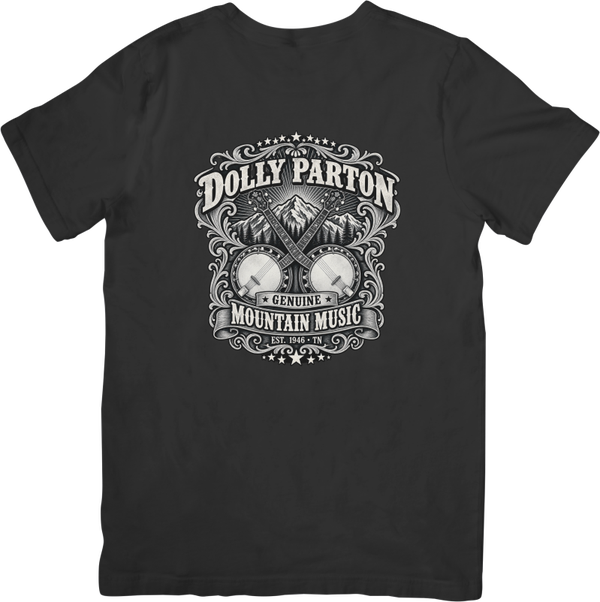 Dolly Parton 4 Music Unisex Fit for Men & Women Quality Cotton T-Shirt Black
