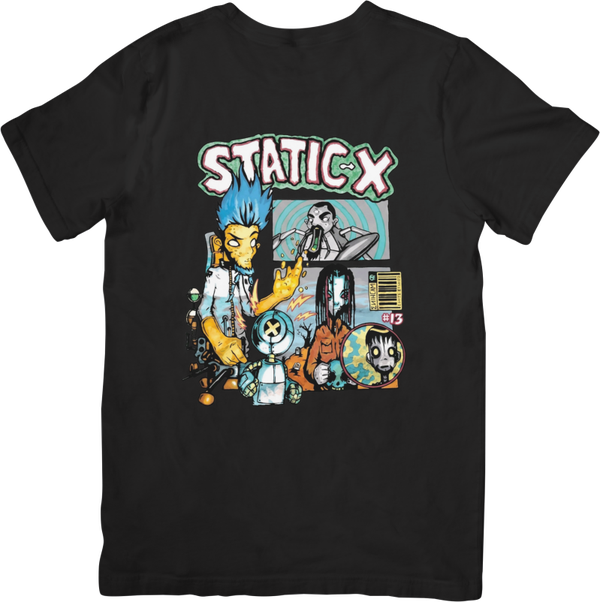 Static x 4 Music Unisex Fit for Men & Women Quality Cotton T-Shirt Black