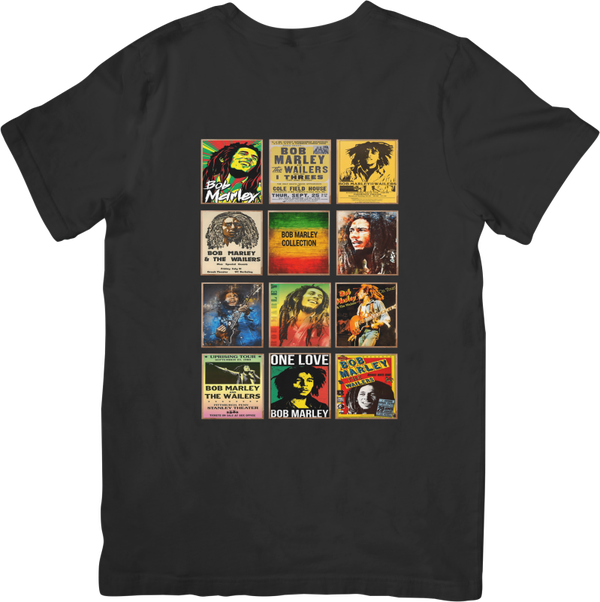 Bob Marley 4 Music Unisex Fit for Men & Women Quality Cotton T-Shirt Black