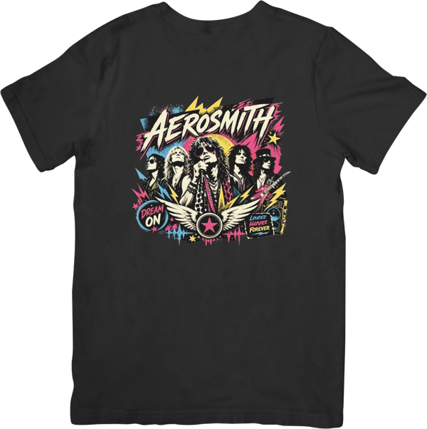 Aerosmith 4 Music Unisex Fit for Men & Women Quality Cotton T-Shirt Black