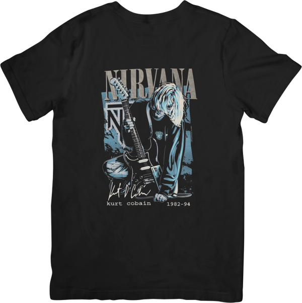 Nirvana 4 Music Unisex Fit for Men & Women Quality Cotton T-Shirt Black