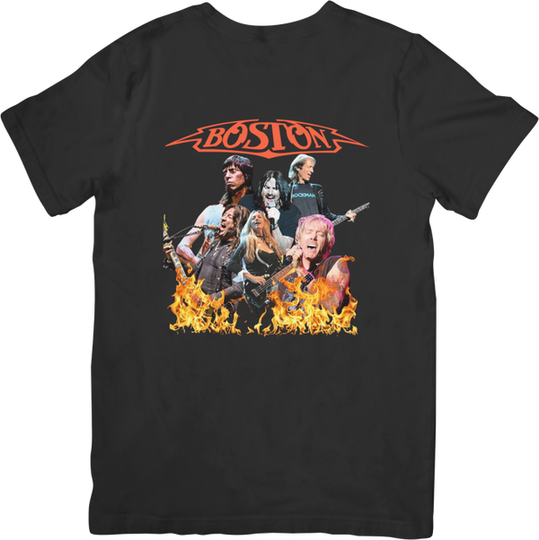 Boston 4 Music Unisex Fit for Men & Women Quality Cotton T-Shirt Black