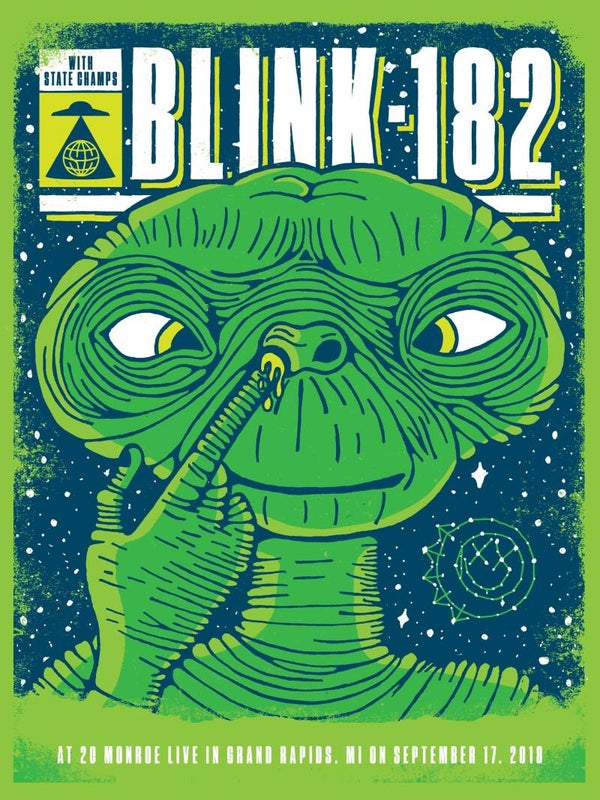Blink 182 4 Music Print  Concert Wall Art Memorabilia gift A5,A4,A3