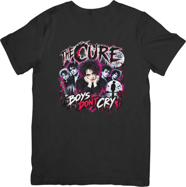 The Cure Boys don't cry #402 Music Men & Women Quality Cotton T-Shirt Black