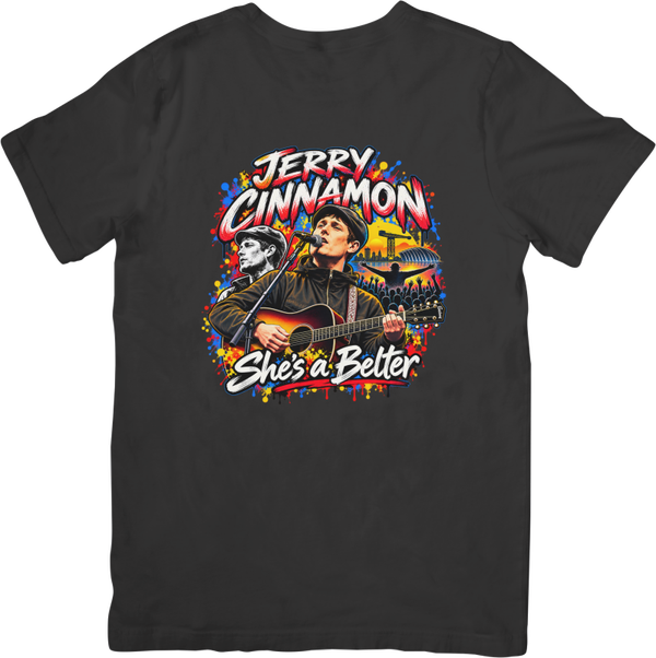 Gerry Cinnamon #405 She's a belter  Music Men & Women Quality Cotton T-Shirt Black