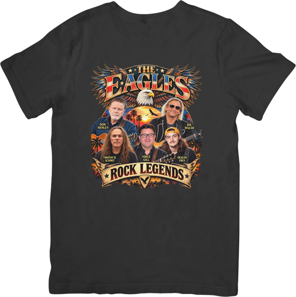The Eagles Rock Legends #458 Music Unisex Fit for Men & Women Quality Cotton T-Shirt