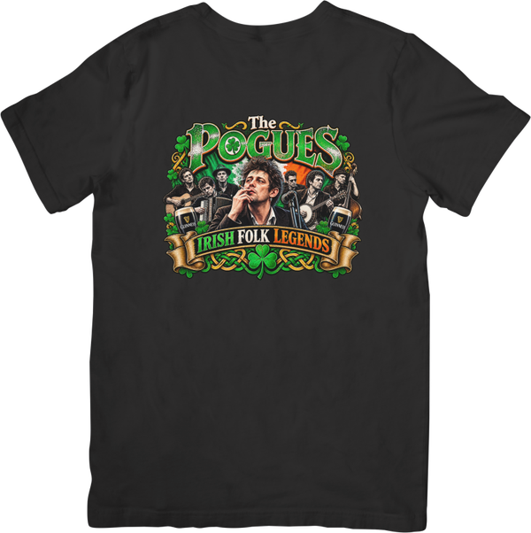 The Pogues Irish Folk Legends #460 Music Unisex Fit for Men & Women Quality Cotton T-Shirt