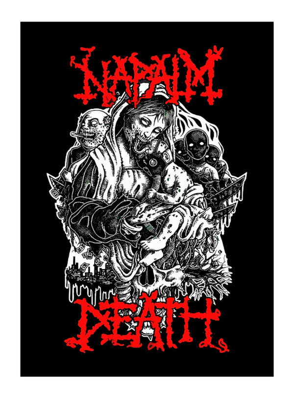 Napalm Death 5 Music Print  Concert Wall Art Memorabilia gift A5,A4,A3