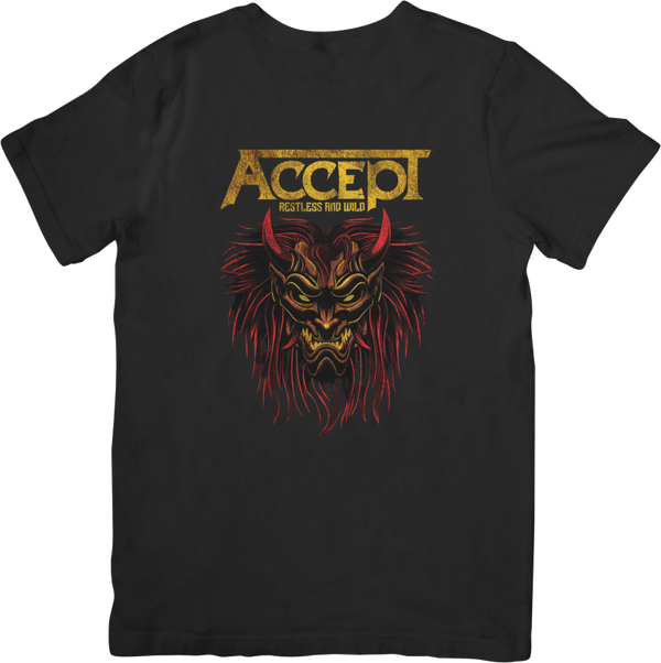 Accept 5 Music Unisex Fit for Men & Women Quality Cotton T-Shirt Black