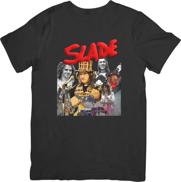 Slade 5 Music Unisex Fit for Men & Women Quality Cotton T-Shirt Black
