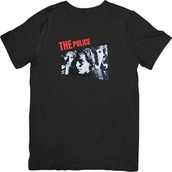 The Police 5 Music Unisex Fit for Men & Women Quality Cotton T-Shirt Black