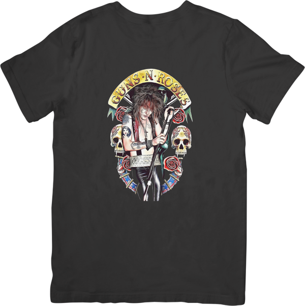 Guns n Roses 5 Music Unisex Fit for Men & Women Quality Cotton T-Shirt Black
