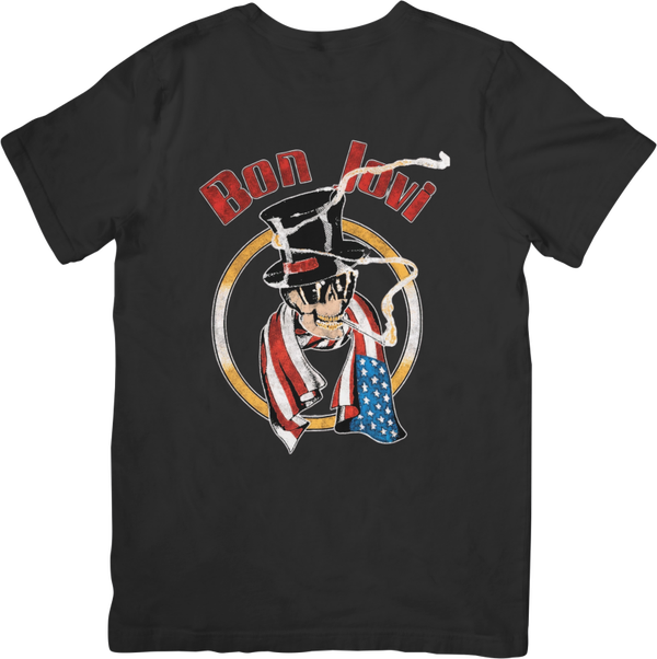 Bon Jovi 5 Music Unisex Fit for Men & Women Quality Cotton T-Shirt Black
