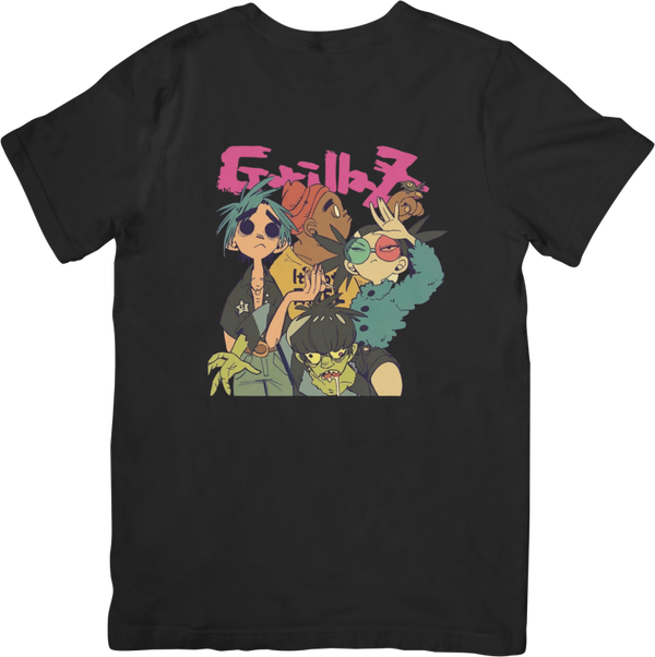 Gorillaz 5  Music Unisex Fit for Men & Women Quality Cotton T-Shirt Black