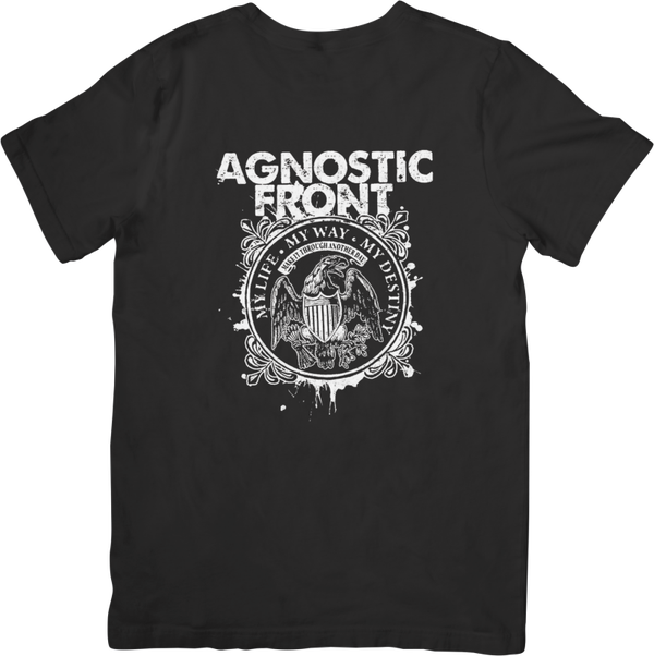 Agnostic Front 5 Music Unisex Fit for Men & Women Quality Cotton T-Shirt Black