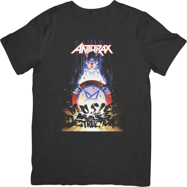 Anthrax 5 Music Unisex Fit for Men & Women Quality Cotton T-Shirt Black