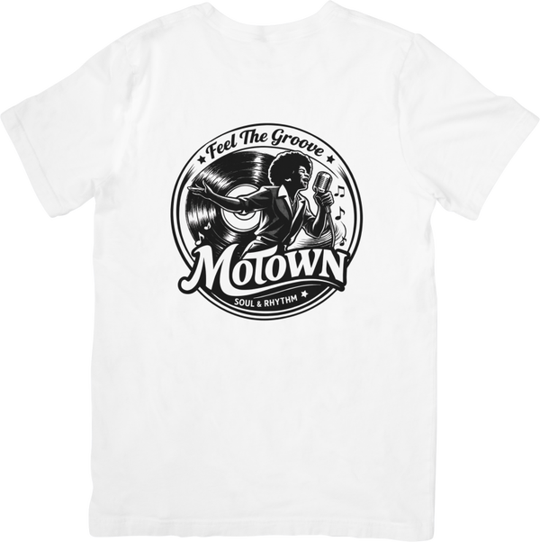 Motown/Soul 5 Music Unisex Fit for Men & Women Quality Cotton T-Shirt Black