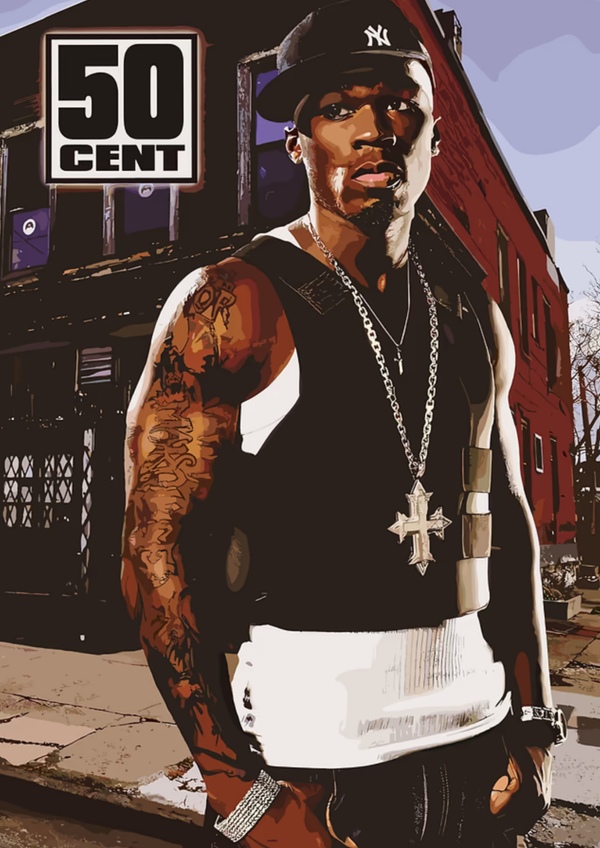 50 Cent 1 Music Print  Concert Wall Art Memorabilia gift A5,A4,A3