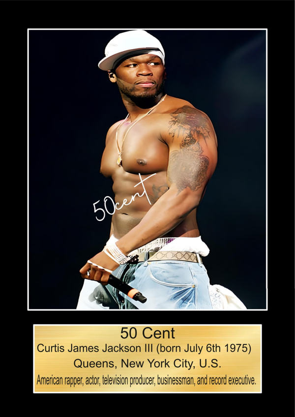 50 Cent 2 Music Print  Concert Wall Art Memorabilia gift A5,A4,A3