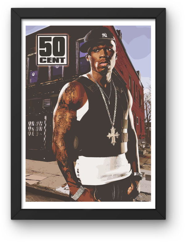 50 Cent 1 print Music Print PDF,File  Instant Digital Download ,A3,A4,A5.