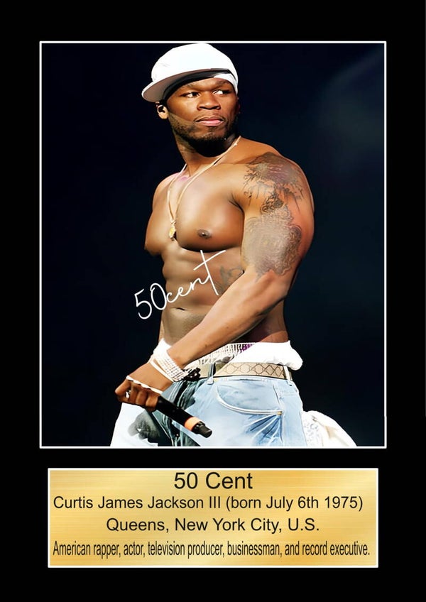 50 Cent Music Poster Wall Art Memorabilia gift A5,A4,A3.