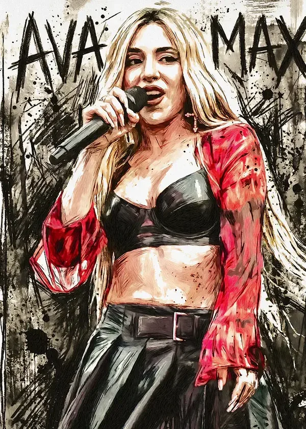 Ava Max 1 Music Print  Concert Wall Art Memorabilia gift A5,A4,A3