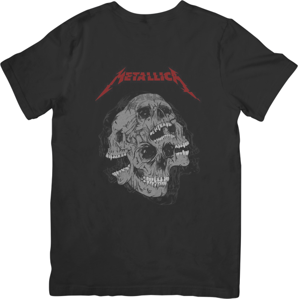 Metallica 6 Music Unisex Fit for Men & Women Quality Cotton T-Shirt Black