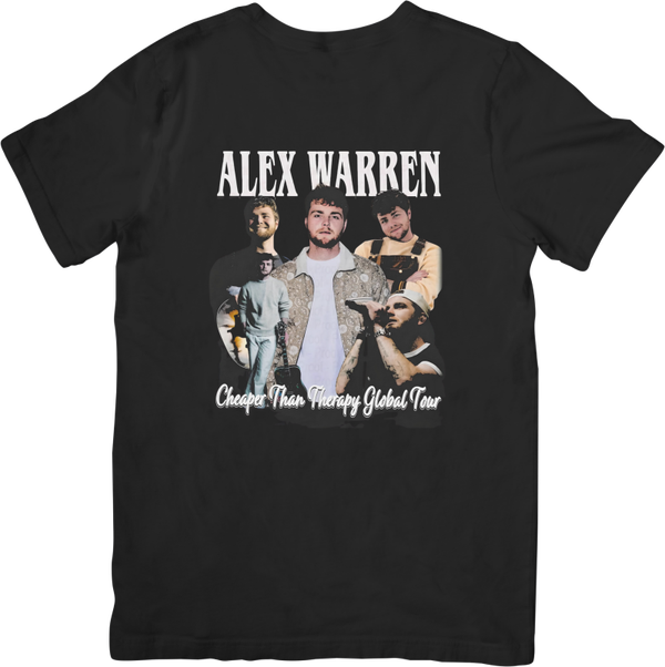 Alex Warren 6 Music Unisex Fit for Men & Women Quality Cotton T-Shirt Black