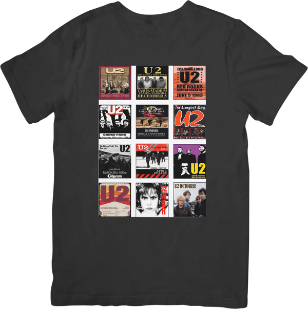 U2 6  Music Unisex Fit for Men & Women Quality Cotton T-Shirt Black