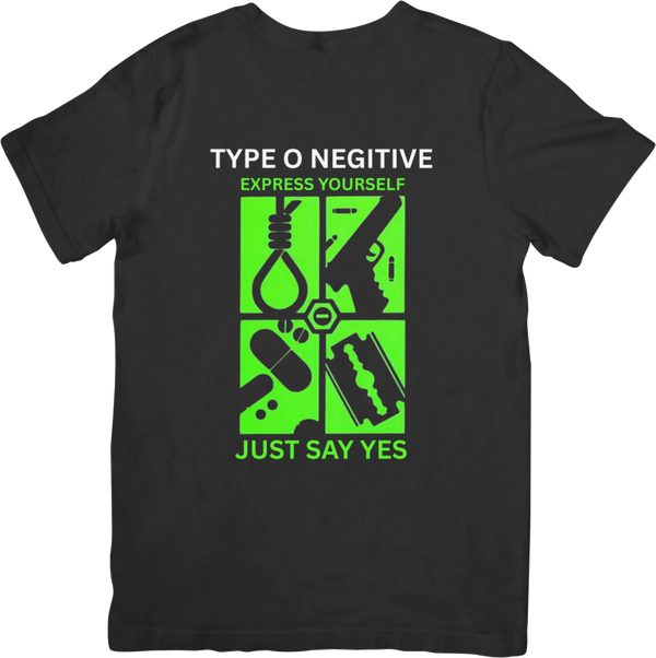 Type 0 Negitive 6 Music Unisex Fit for Men & Women Quality Cotton T-Shirt Black