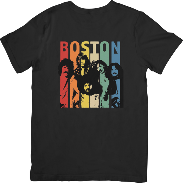 Boston 6 Music Unisex Fit for Men & Women Quality Cotton T-Shirt Black