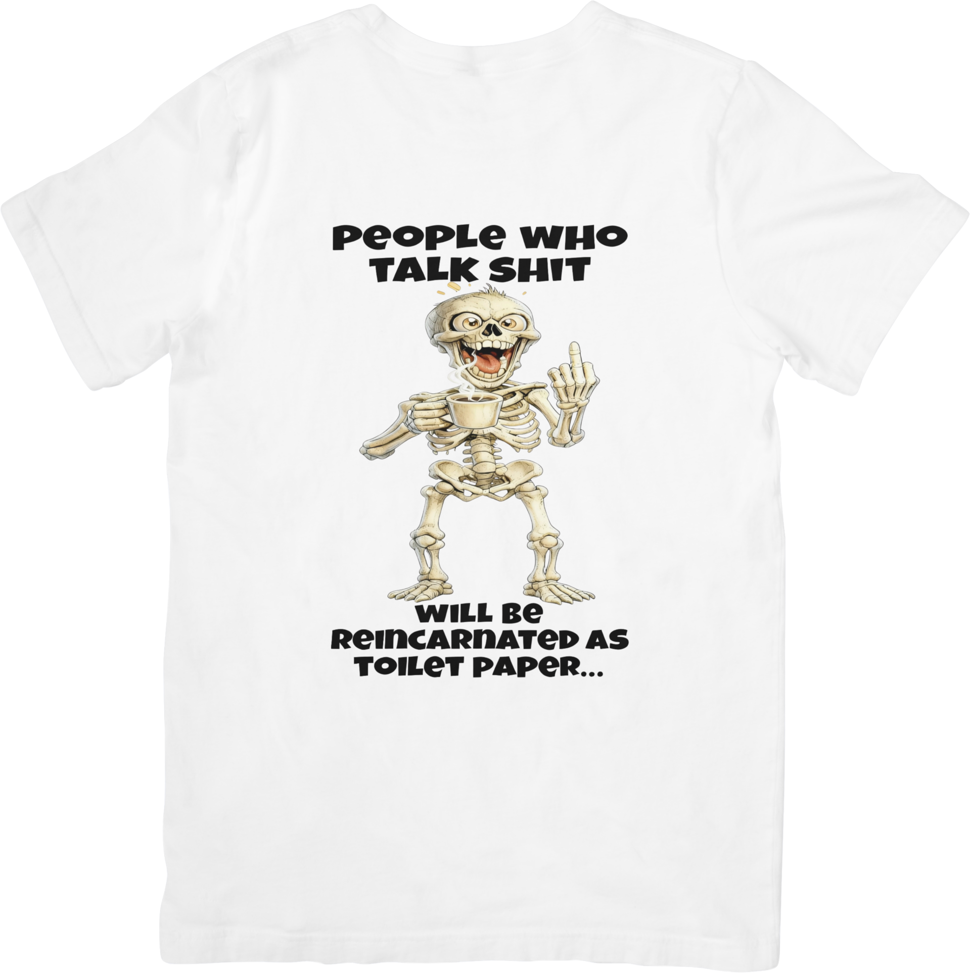 Skull 6 Music Unisex Fit for Men & Women Quality Cotton T-Shirt Black
