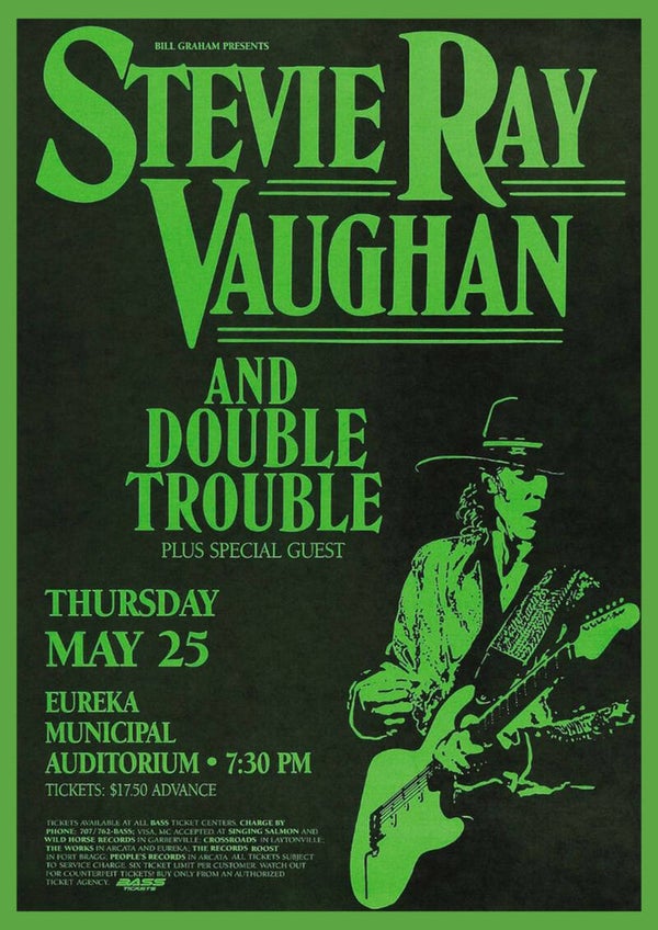 Stevie Ray Vaughan 1 Music Print  Concert Wall Art Memorabilia gift A5,A4,A3