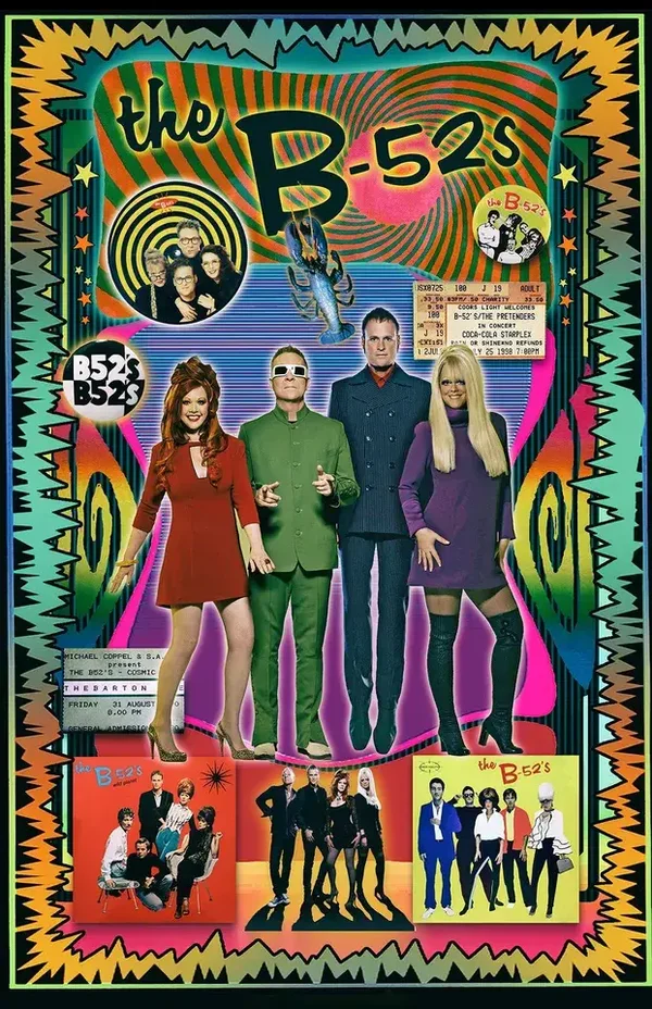 The B52s 1  Music Print  Concert Wall Art Memorabilia gift A5,A4,A3